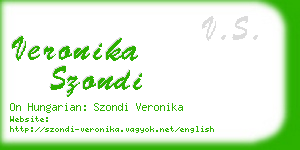 veronika szondi business card